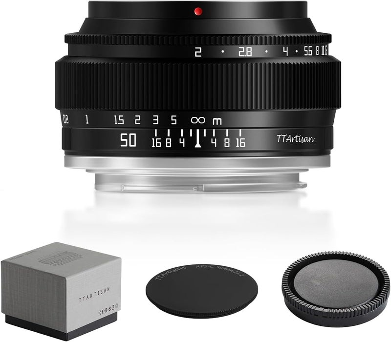 TTArtisan 50mm f2 Full Frame Manual Focus Camera Lens for E-Mount A7 A7II A7III A7R A7RII A7RIII(A7RM3) A7RIV(A7RM4) A7RV A7S A7SII(A7SM2) A7SIII(A7SM3) A7C A9 A1 A5100 A6000 A6100 A6300 A6700 - Image 1
